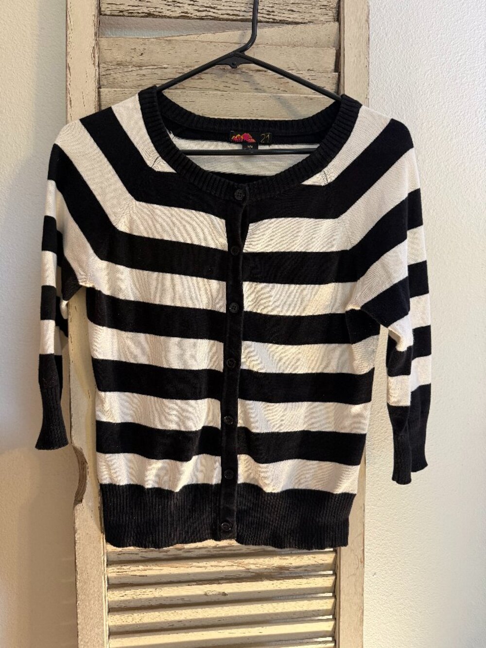 Black and white striped sweater